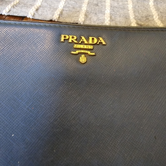 Prada REHAB Blue Authentic Zip Around Wallet - Picture 13 of 13